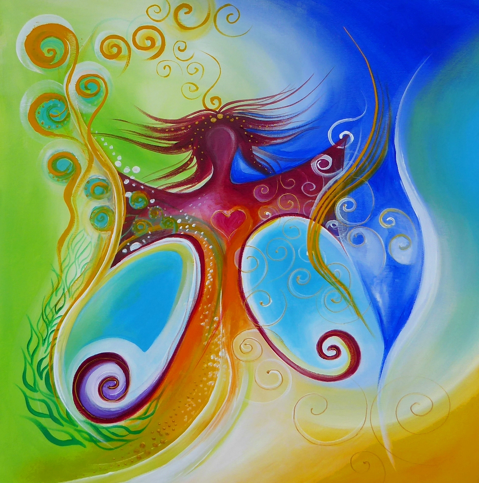 Acrylmalerei Christine Gova “ Die gute FEE „ › Acrylmalerei von Christine  Gova. Acrylbilder die Herz und Seele