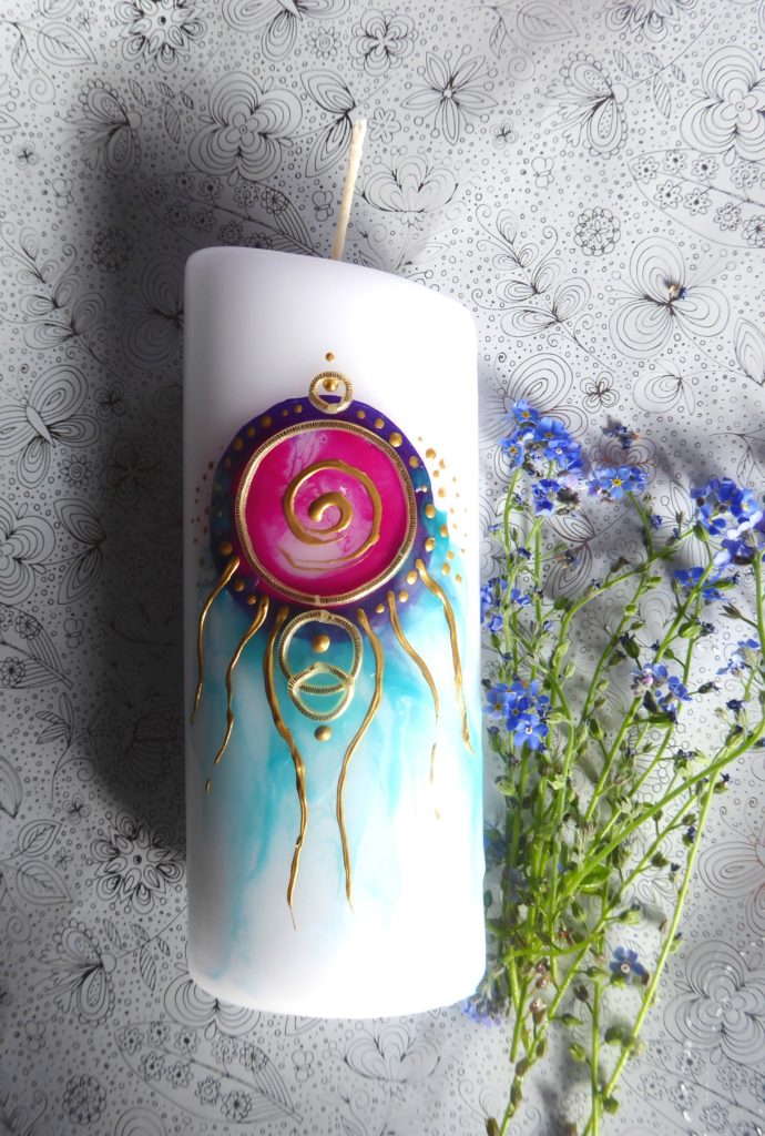 Kleine Traumfänger Kerze