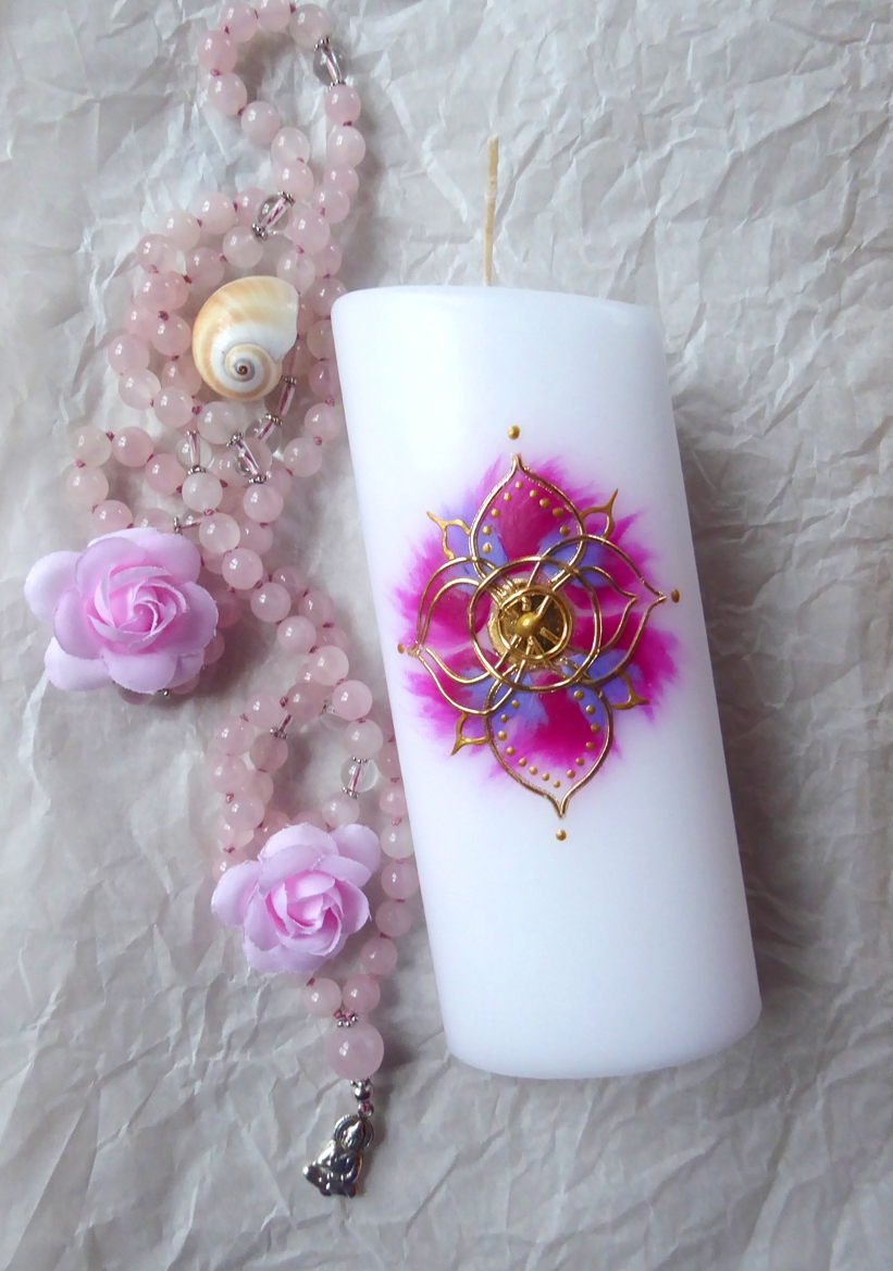 Kleine Mandala Kerze